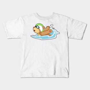 Bear Swimming Swimming goggles Kids T-Shirt